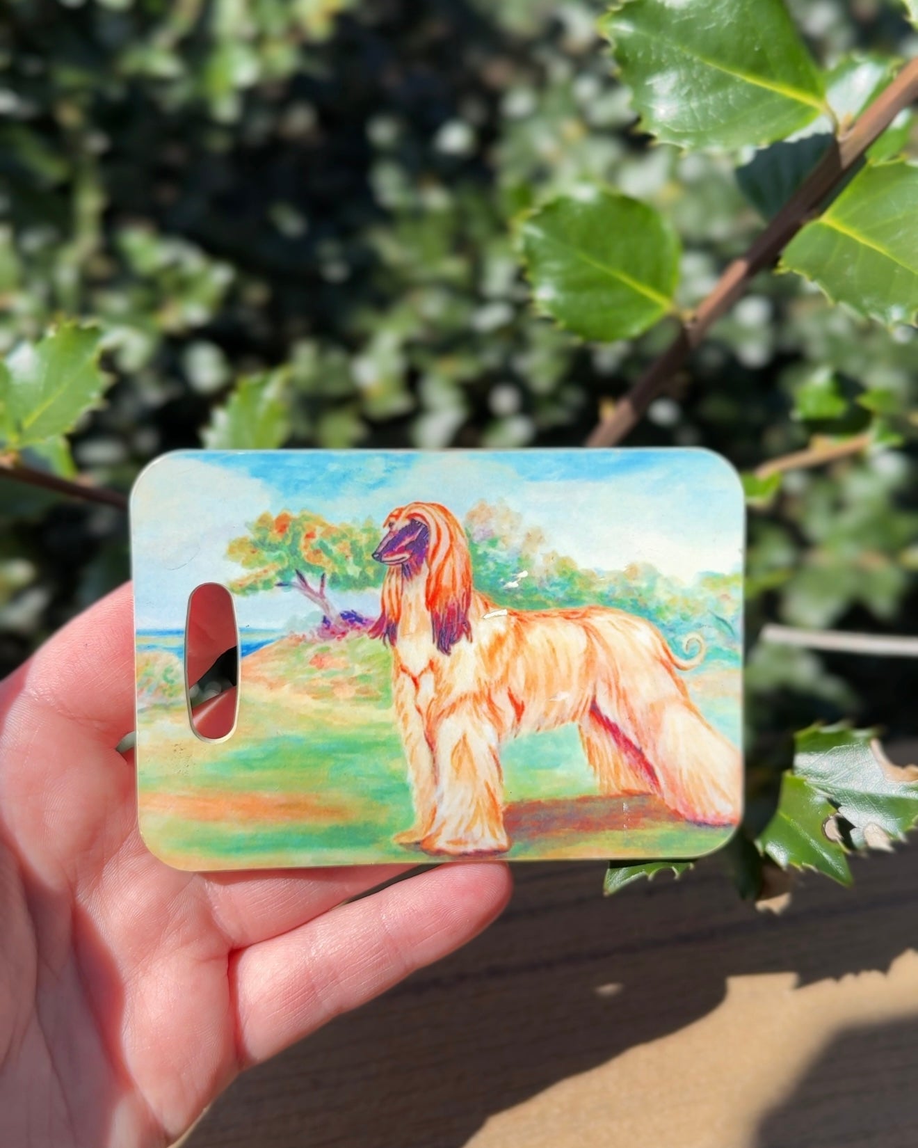 Afghan Hound Dog Luggage Tag