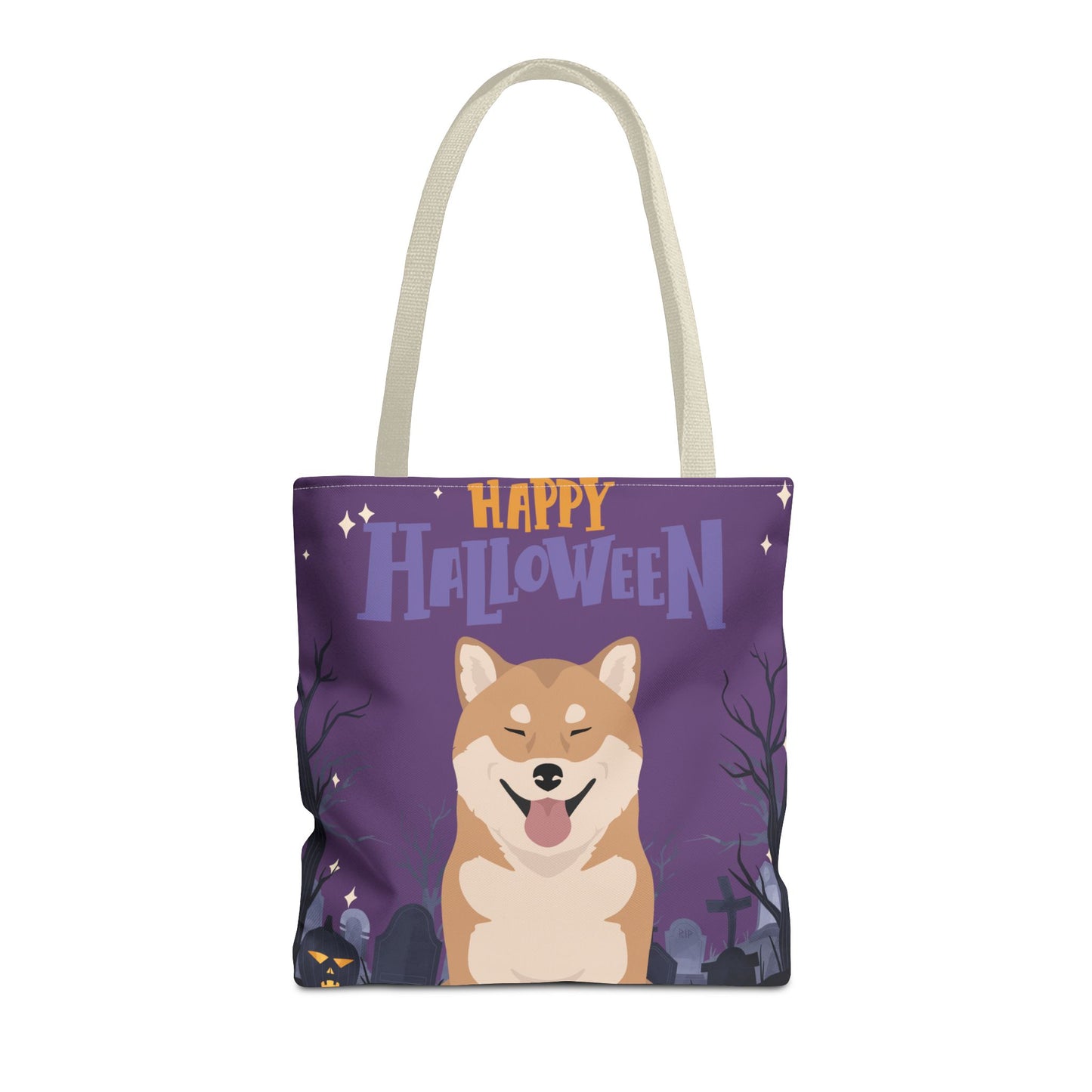 Shiba Inu Dog Happy Halloween Tote Bag 16x16