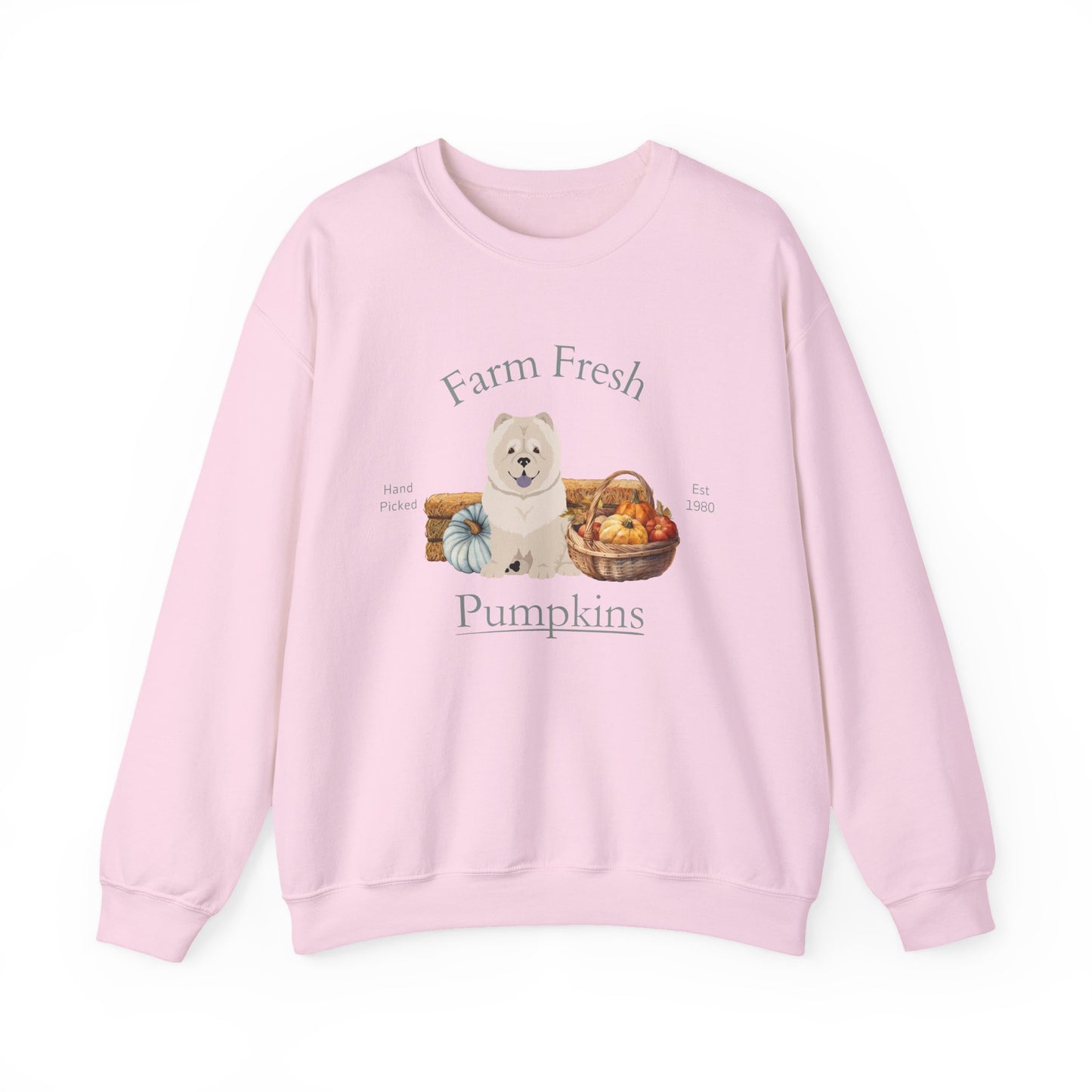 Chow Chow Dog Fall Farm Fresh Unisex Heavy Blend Crewneck Sweatshirt