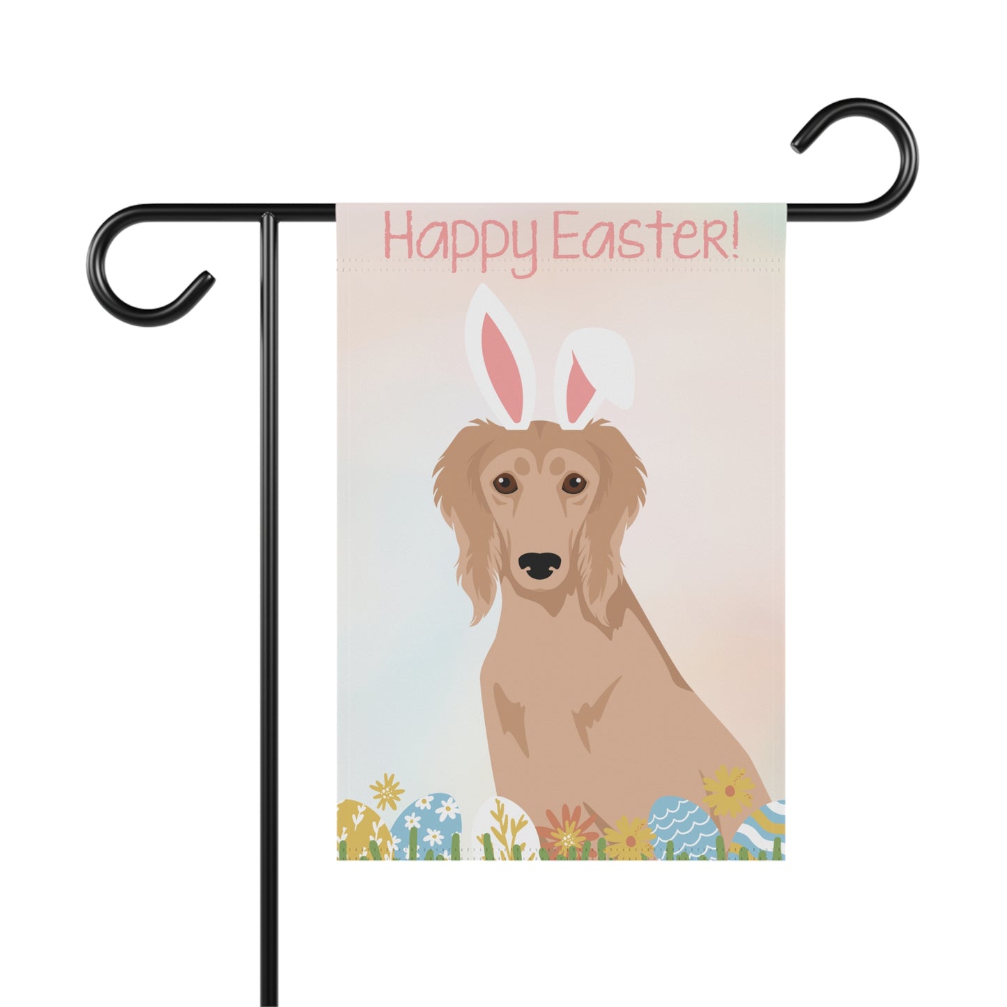Saluki Dog Happy Easter Garden Flag