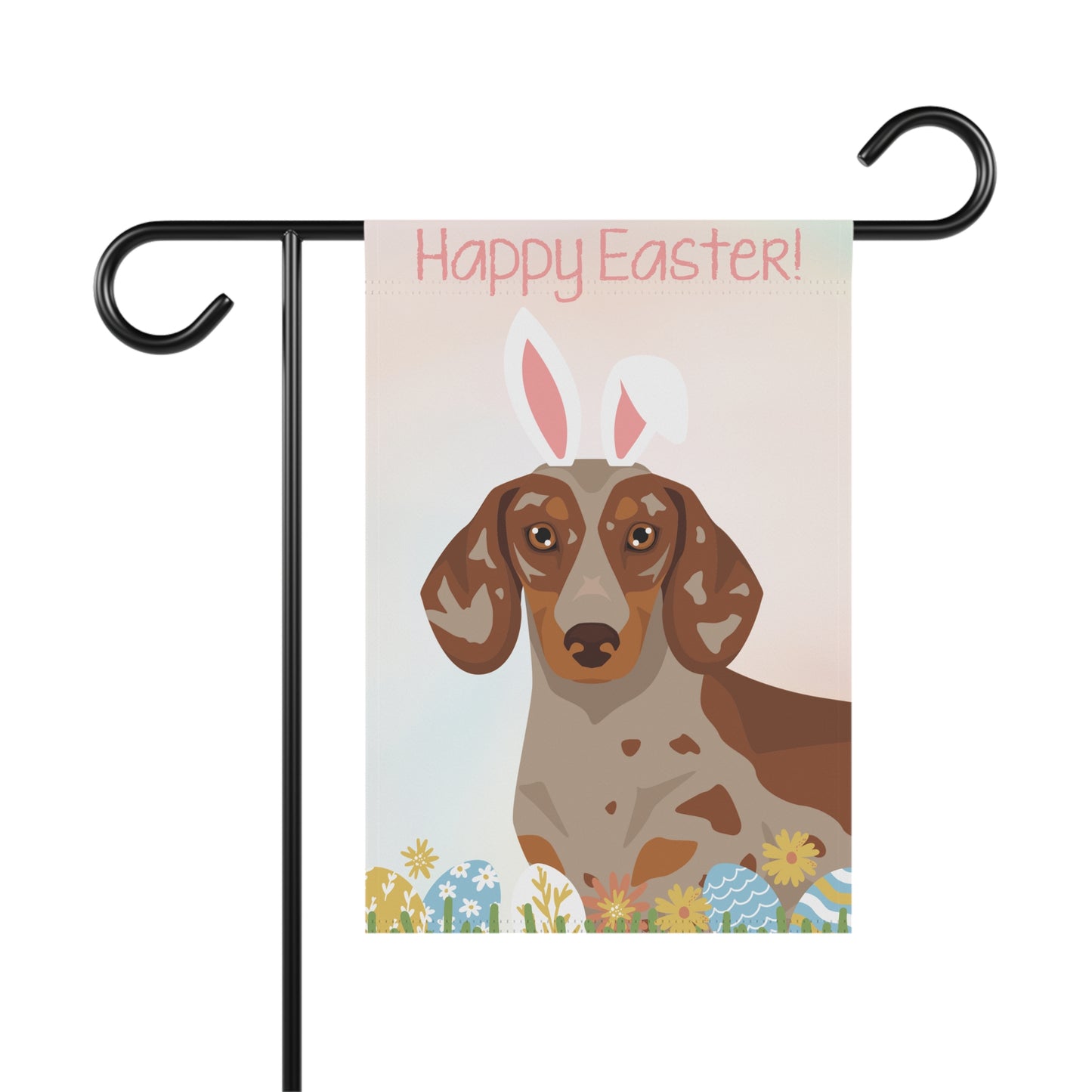 Dachshund Dog Happy Easter Garden Flag