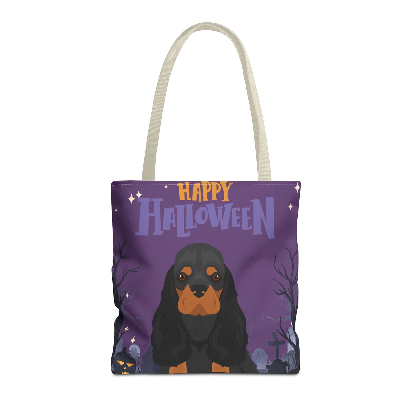 Cocker Spaniel Dog Happy Halloween Tote Bag 16x16