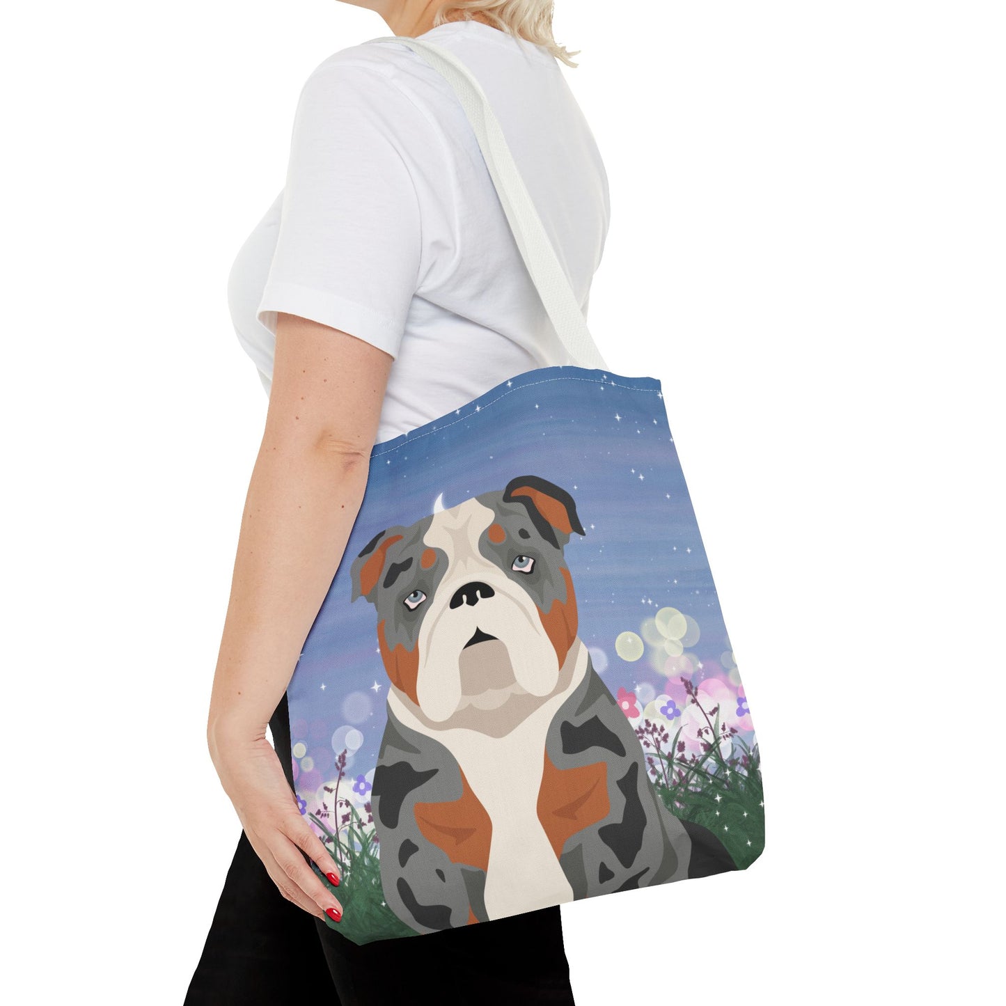 Bulldog Dog Tote Bag 16x16