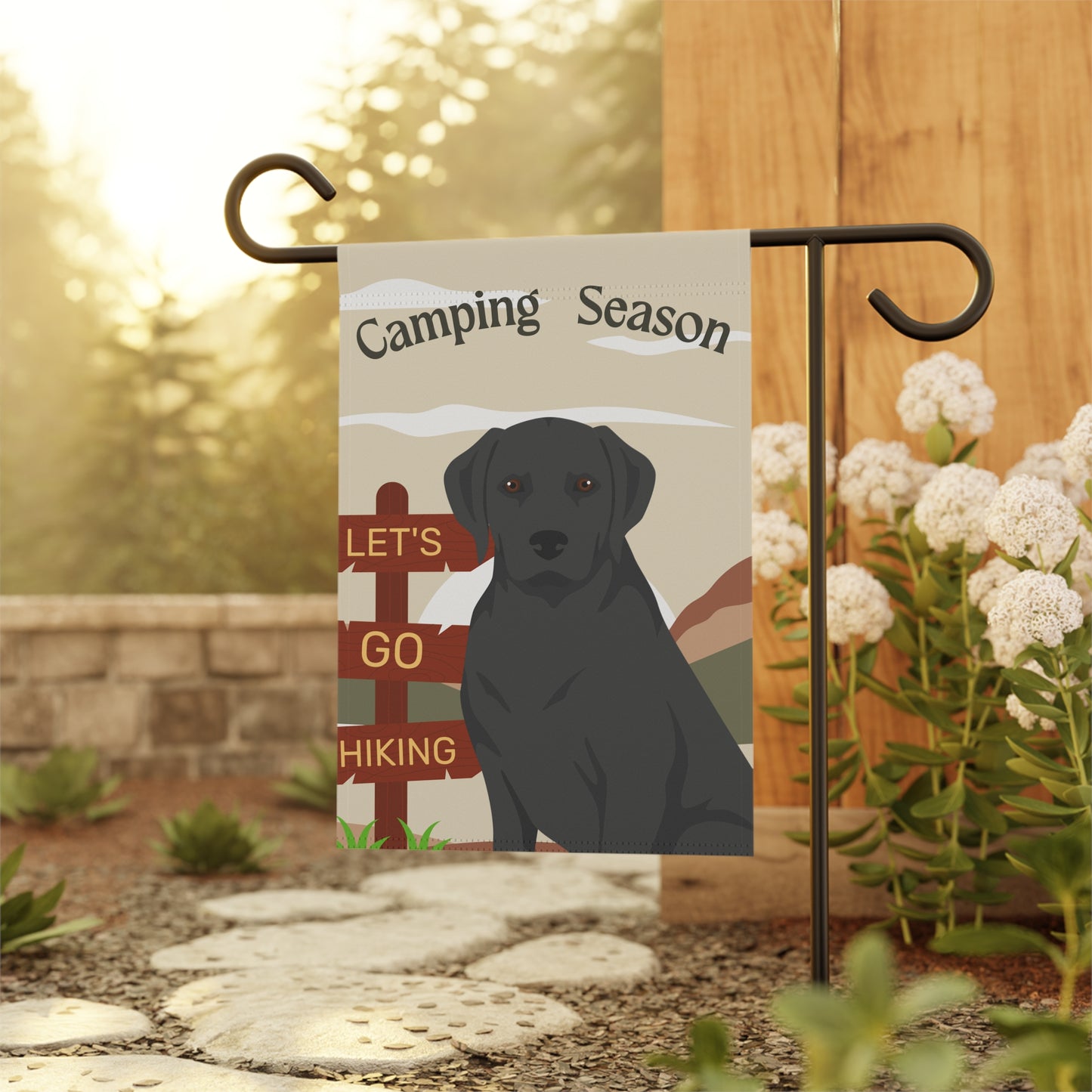 Labrador Retriever Dog Camping Garden Flag