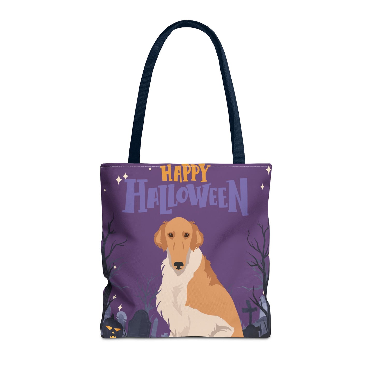 Borzoi Dog Happy Halloween Tote Bag 16x16