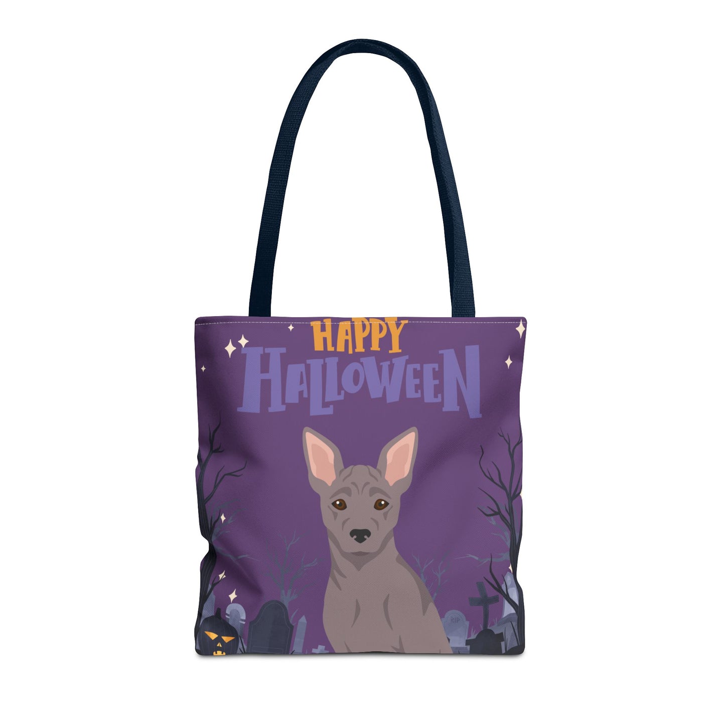 American Hairless Terrier Dog Happy Halloween Tote Bag 16x16