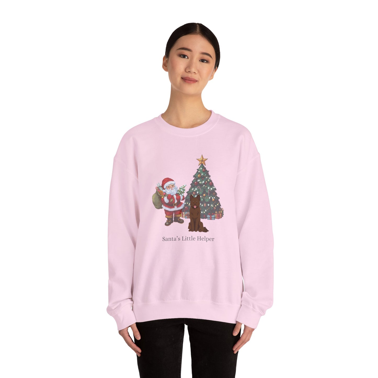 Mudi Dog Santa's Little Helper Unisex Heavy Blend Crewneck Sweatshirt