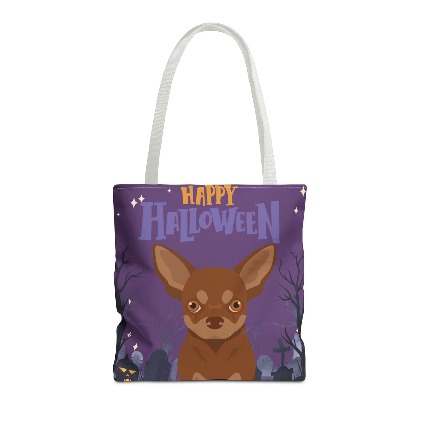 Chihuahua Dog Happy Halloween Tote Bag 16x16