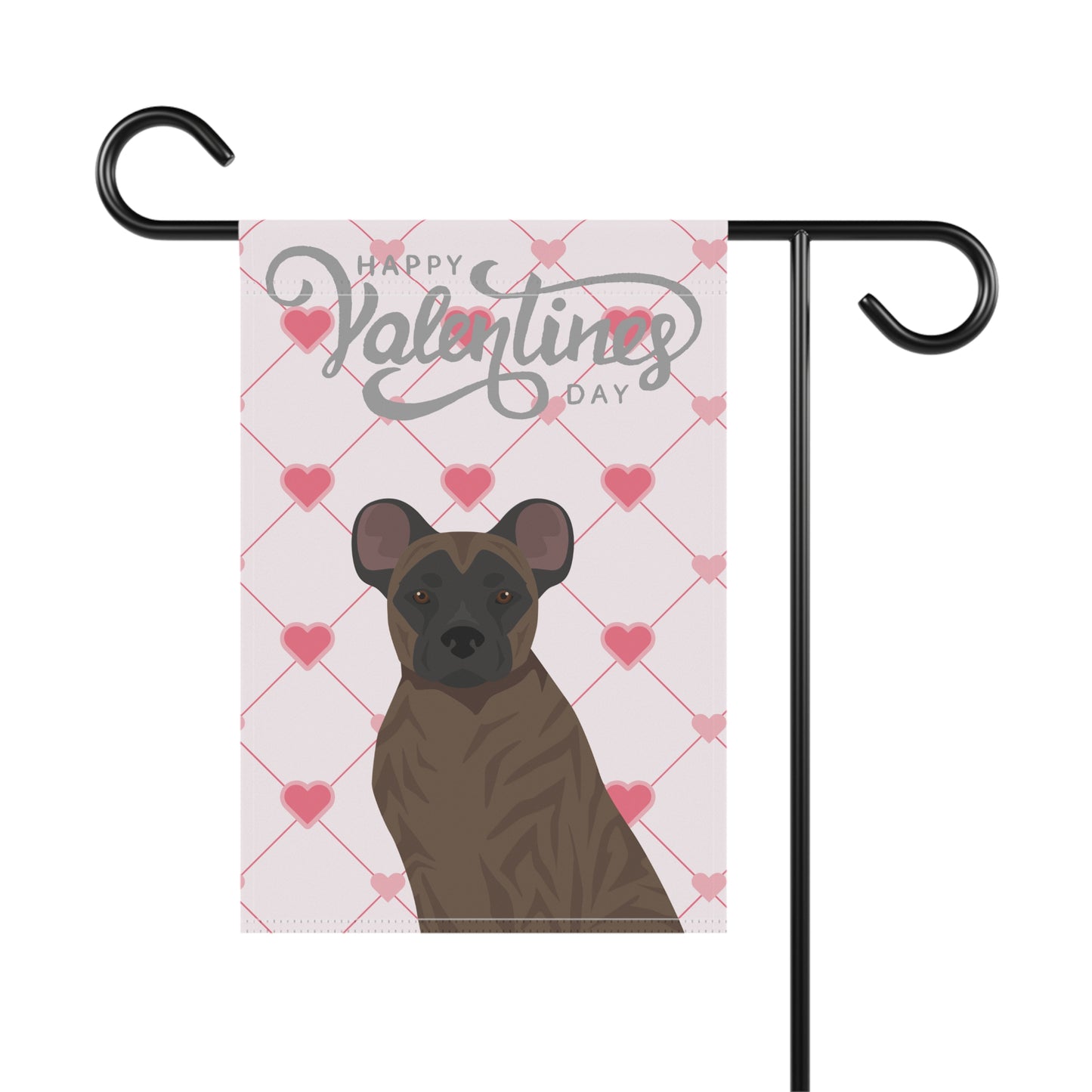 St Miguel Cattle Dog Valentines Day Garden Flag