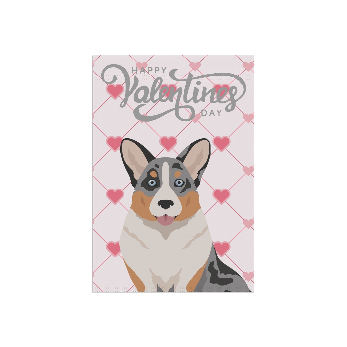 Cardigan Welsh Corgi Dog Valentines Day Garden Flag
