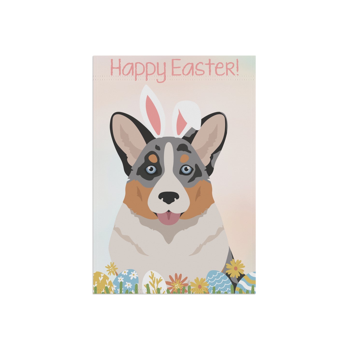 Cardigan Welsh Corgi Dog Happy Easter Garden Flag