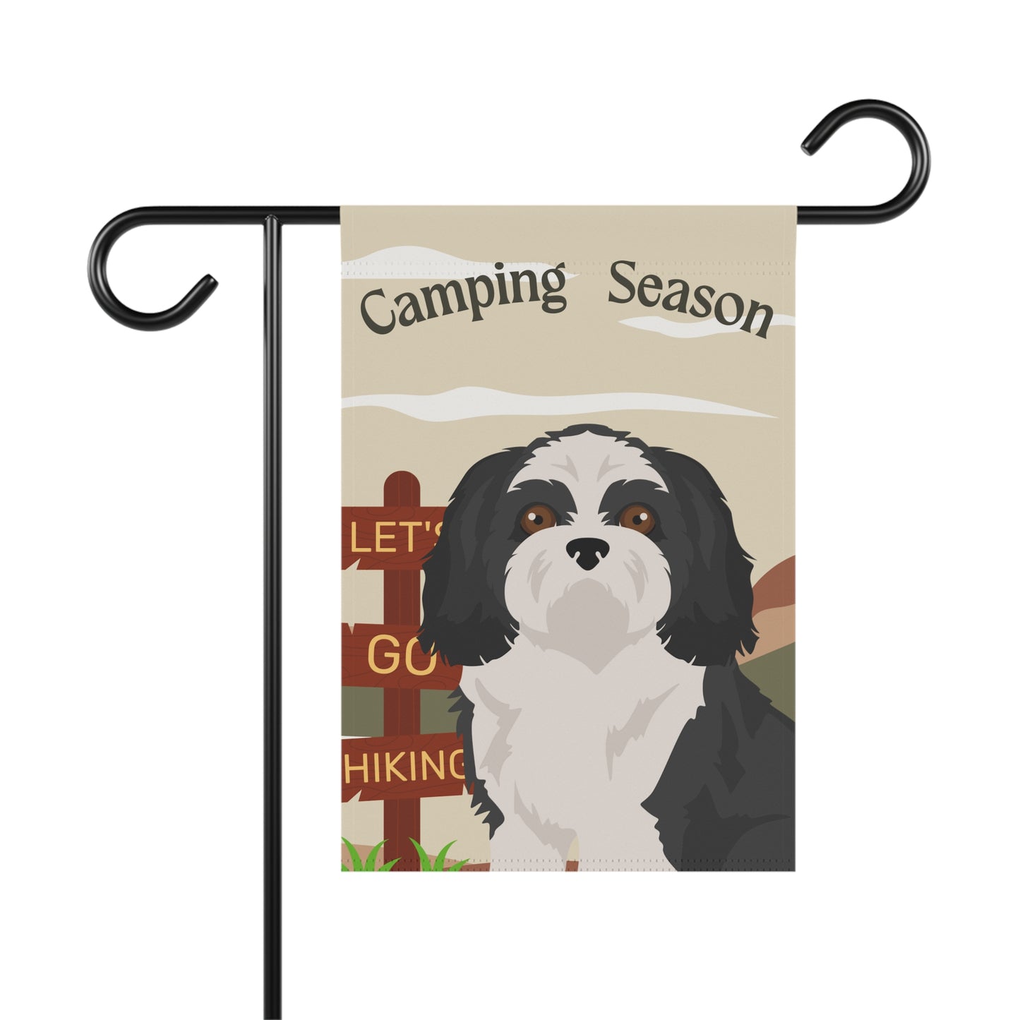 Shih Tzu Dog Camping Garden Flag