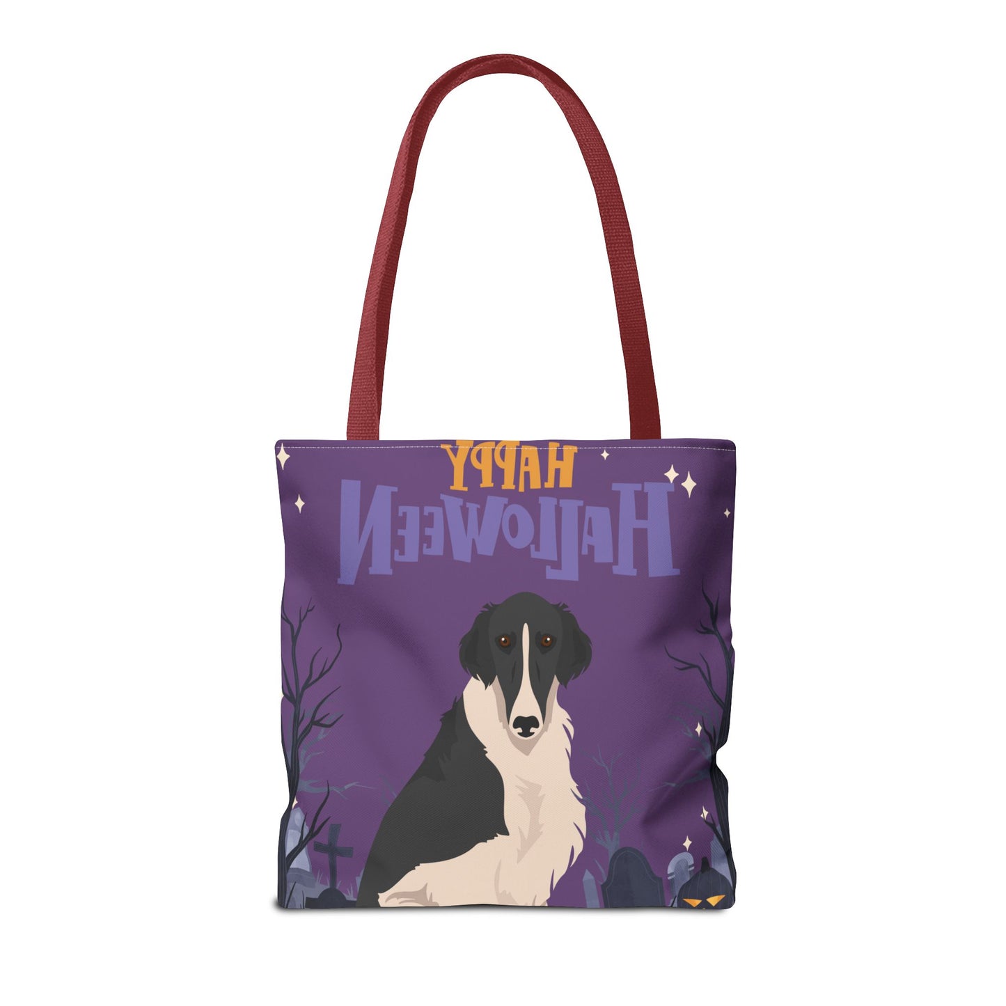 Borzoi Dog Happy Halloween Tote Bag 16x16