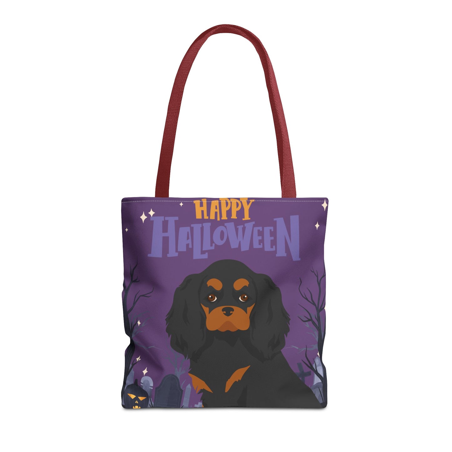 Cavalier King Charlre Spaniel Dog Happy Halloween Tote Bag 16x16