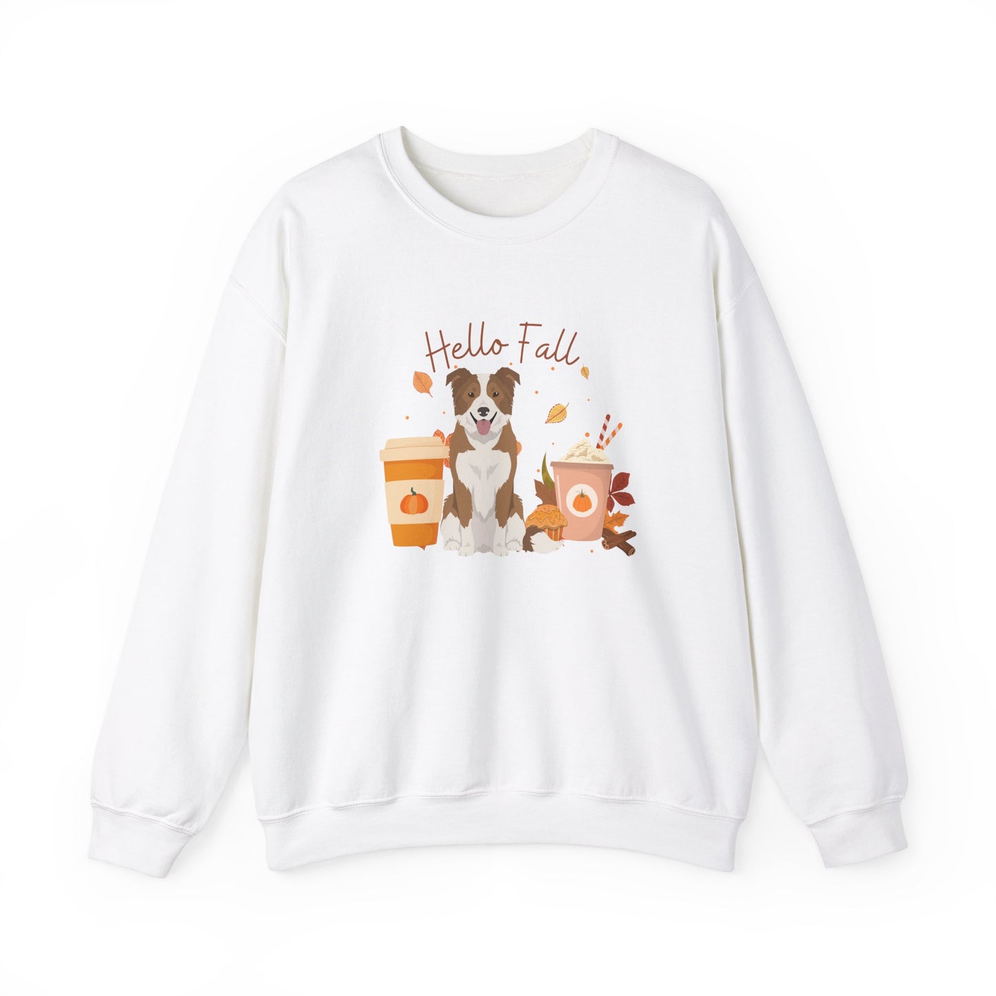 Border Collie Dog Fall Halloween Unisex Heavy Blend Crewneck Sweatshirt