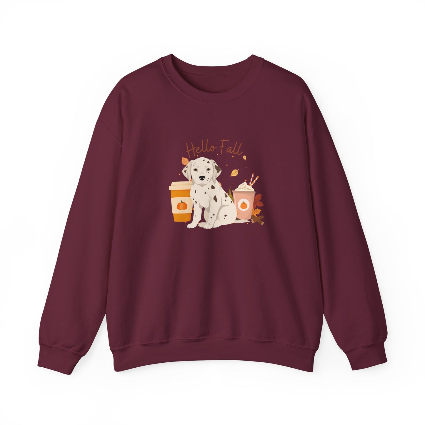 Dalmation Dog Fall Unisex Heavy Blend Crewneck Sweatshirt