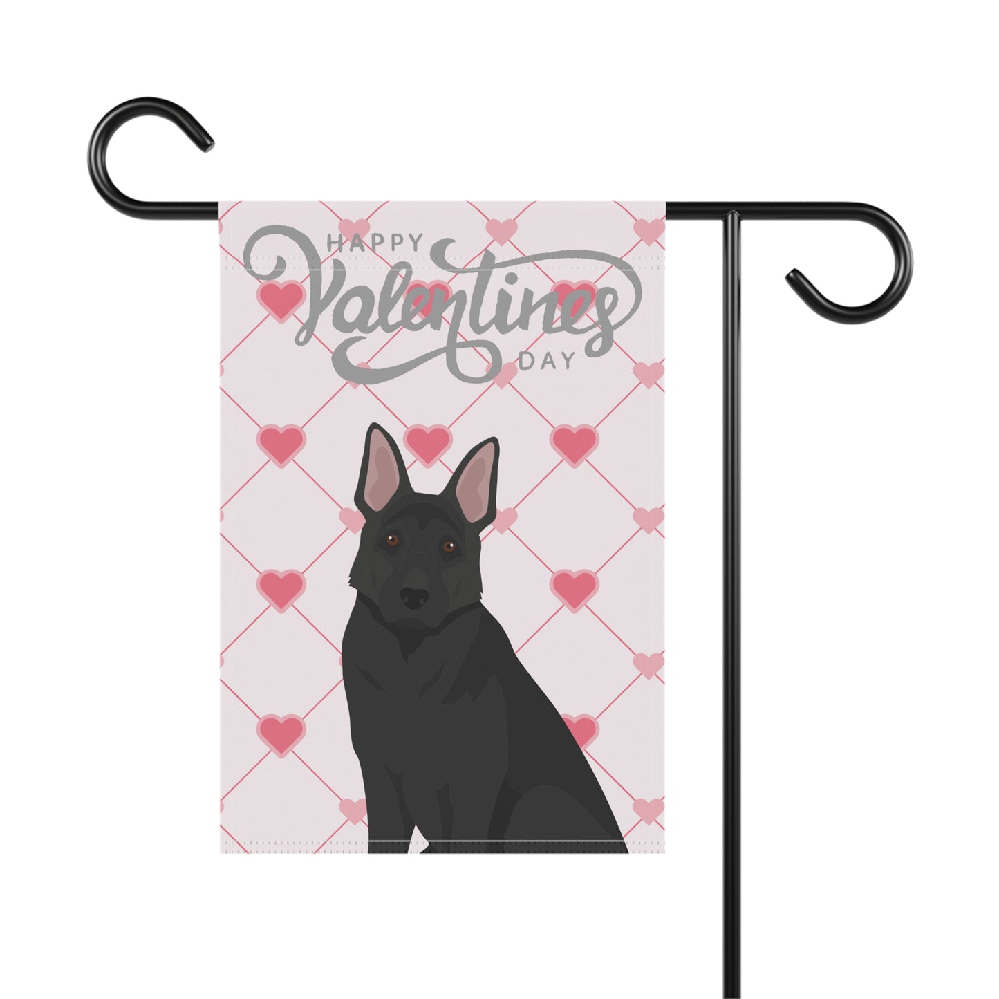 German Shepherd Dog Valentines Day Garden Flag