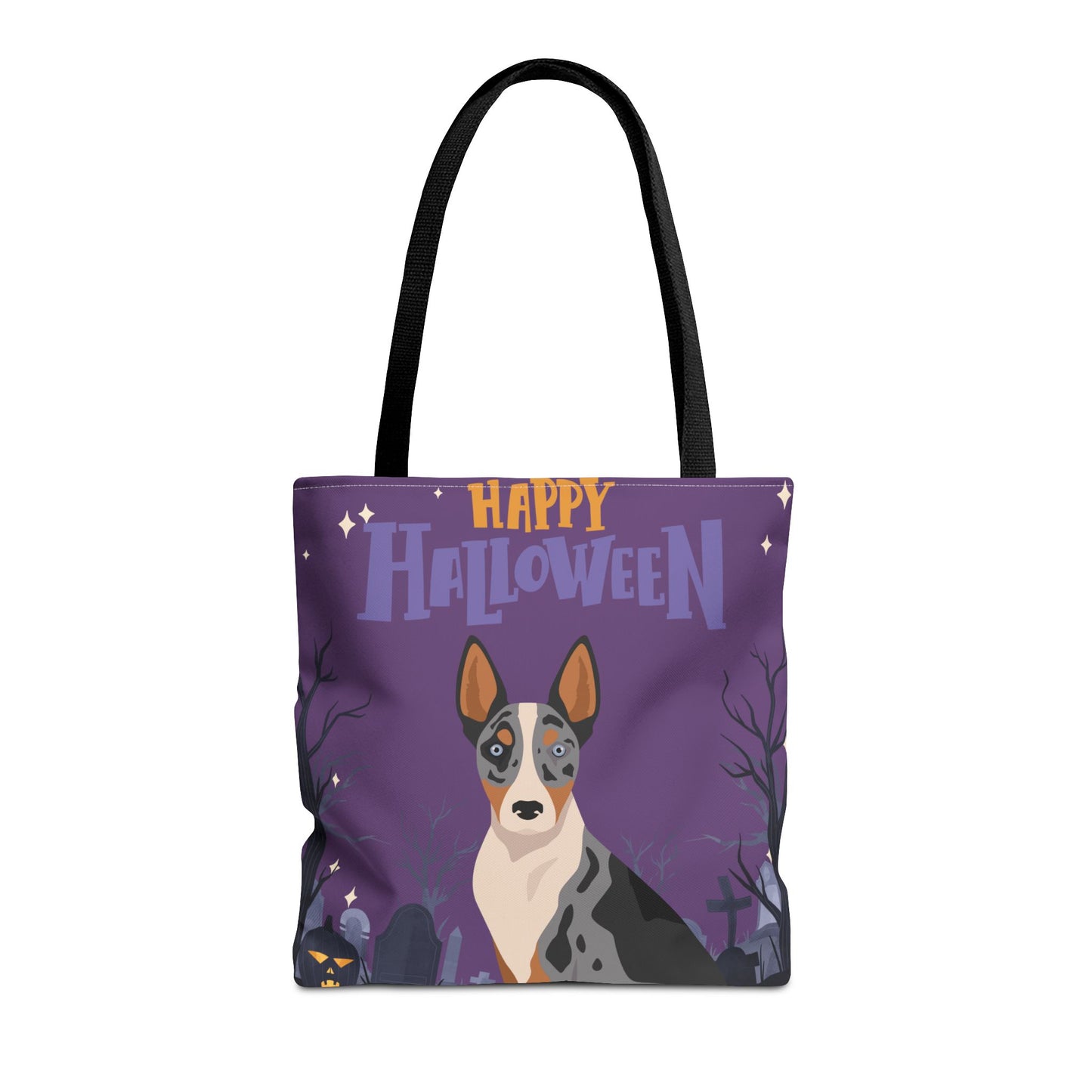 Australian Koolie Dog Happy Halloween Tote Bag 16x16