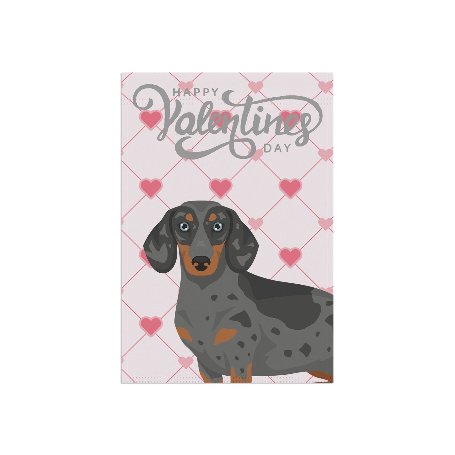Dachshund Dog Valentines Day Garden Flag