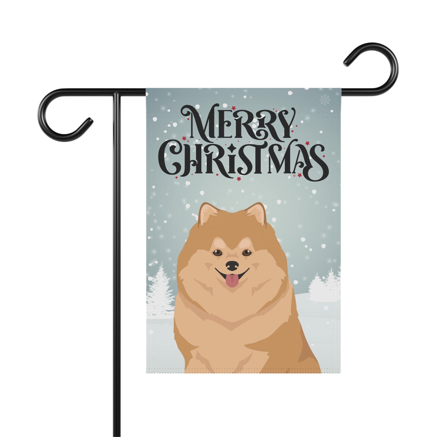 Pomeranian Dog Garden Flag