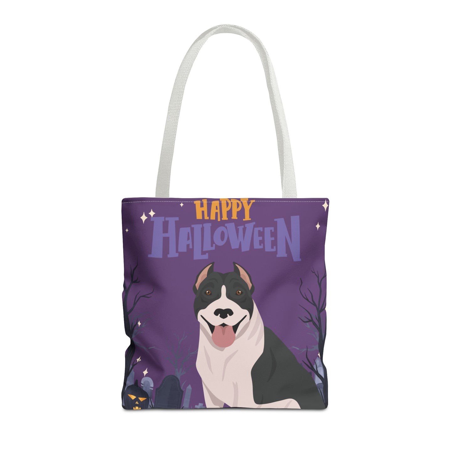Pit Bull Dog Happy Halloween Tote Bag 16x16