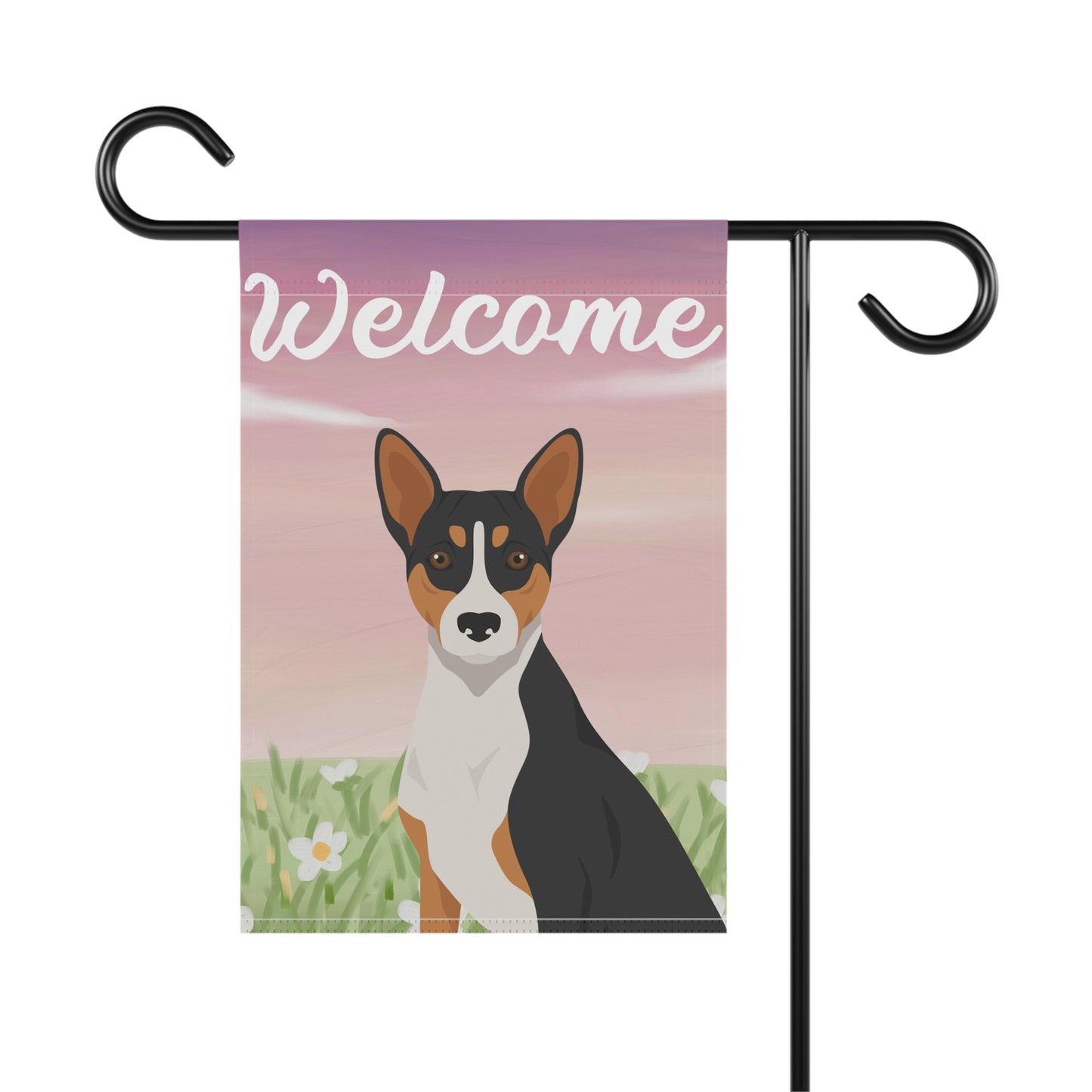 Basenji Dog Welcome Garden Flag