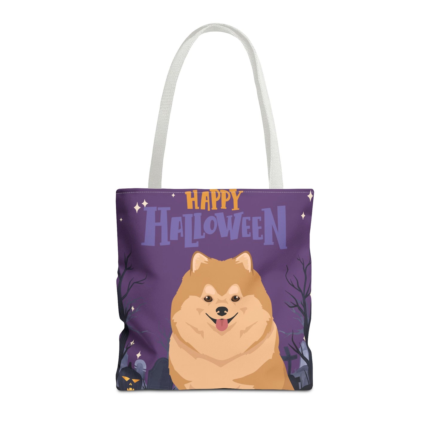 Pomeranian Dog Happy Halloween Tote Bag 16x16