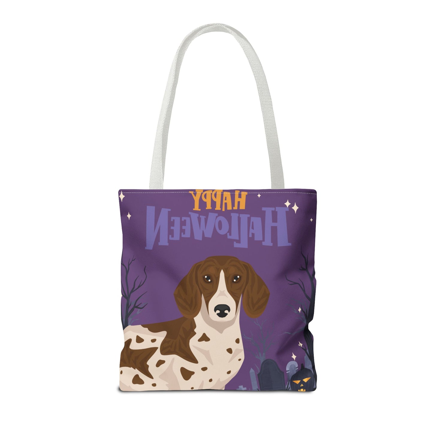 Dachshund Dog Happy Halloween Tote Bag 16x16