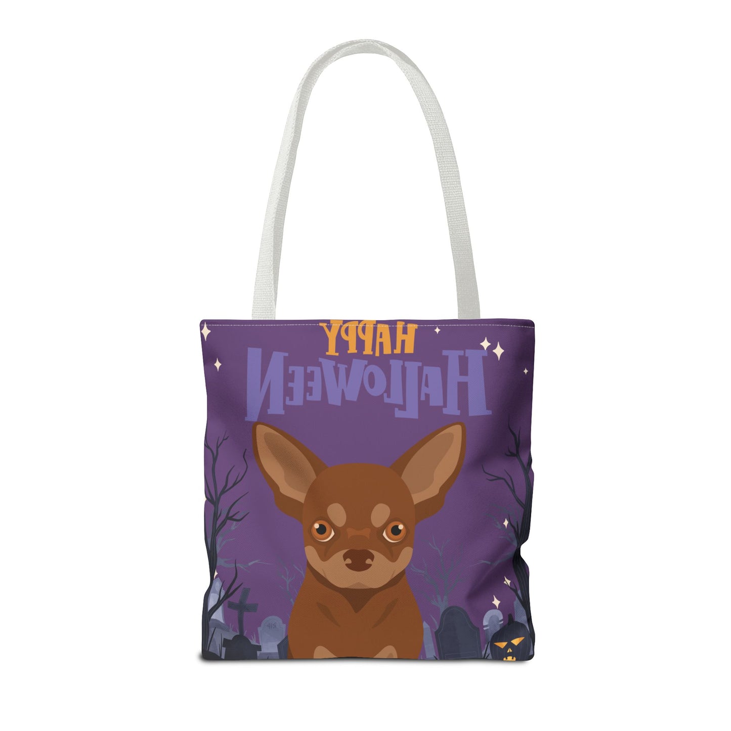 Chihuahua Dog Happy Halloween Tote Bag 16x16