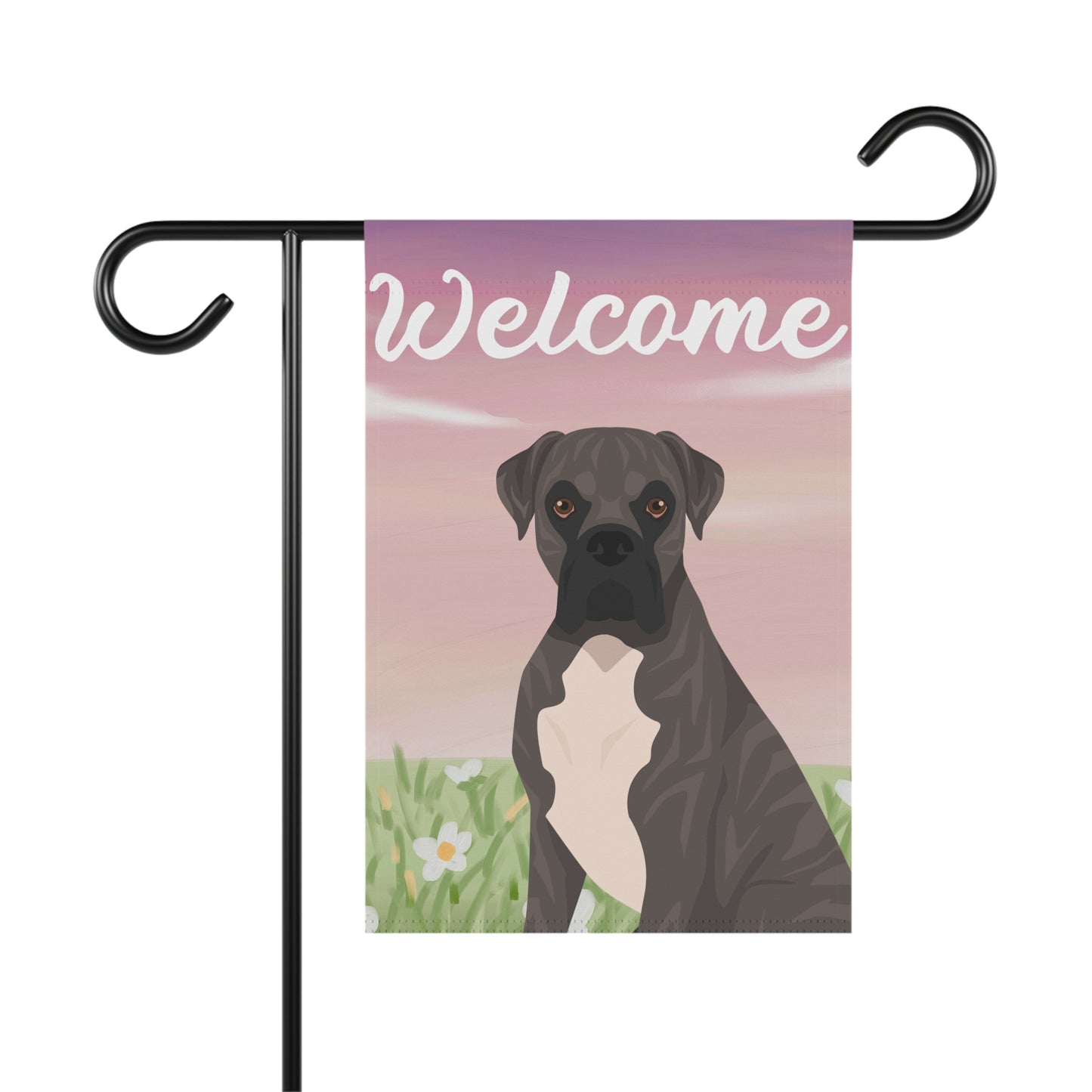 Boxer Dog Welcome Garden Flag