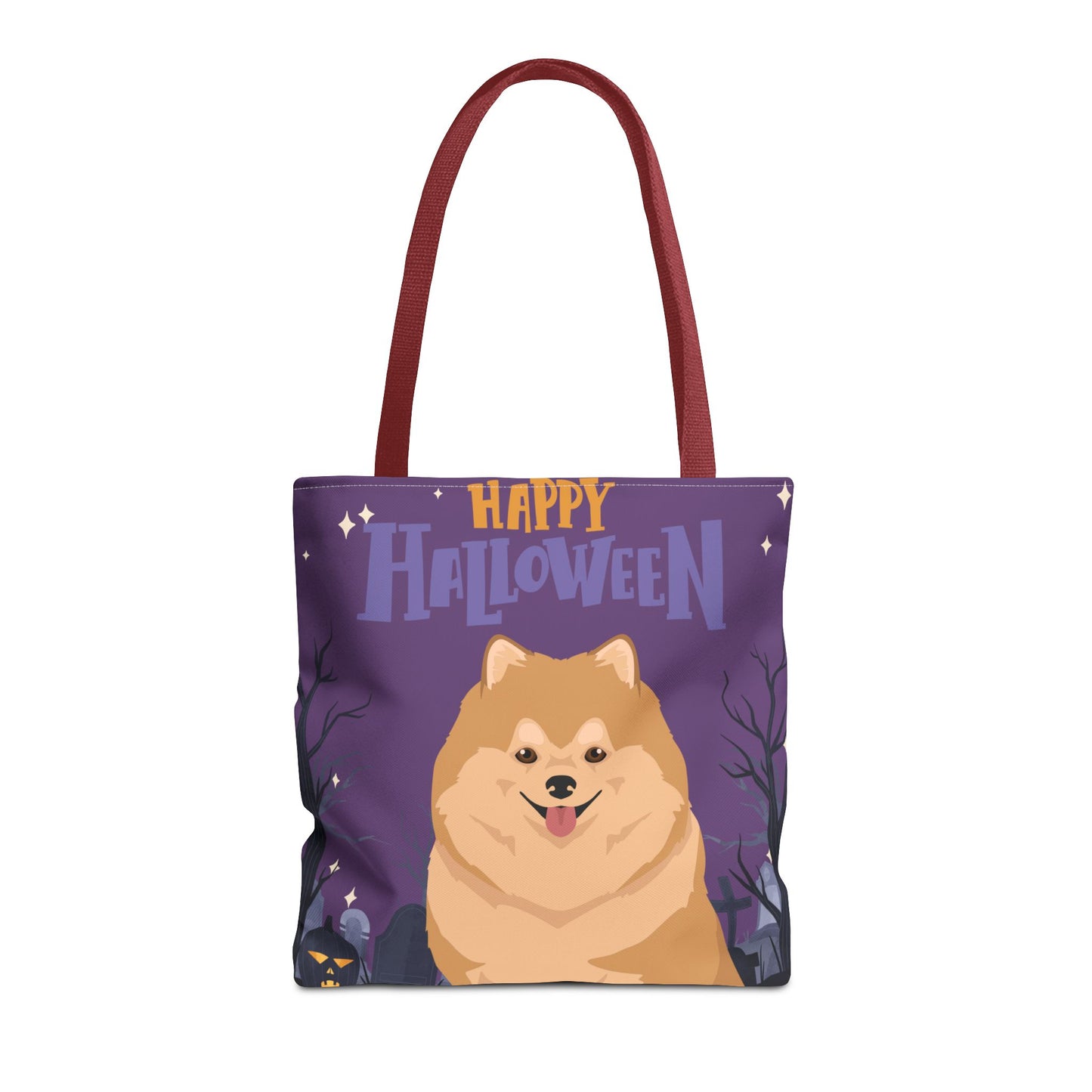 Pomeranian Dog Happy Halloween Tote Bag 16x16