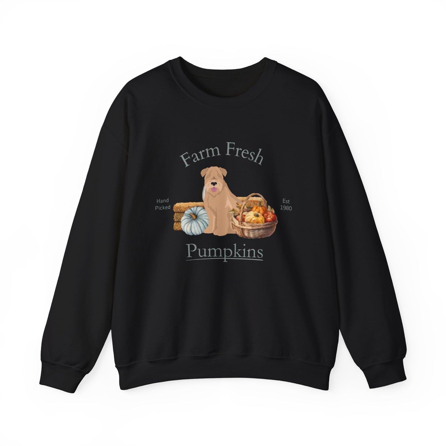 Soft Coated Wheaten Terrier Dog Fall Farm Fresh Unisex Heavy Blend Crewneck Sweatshirt