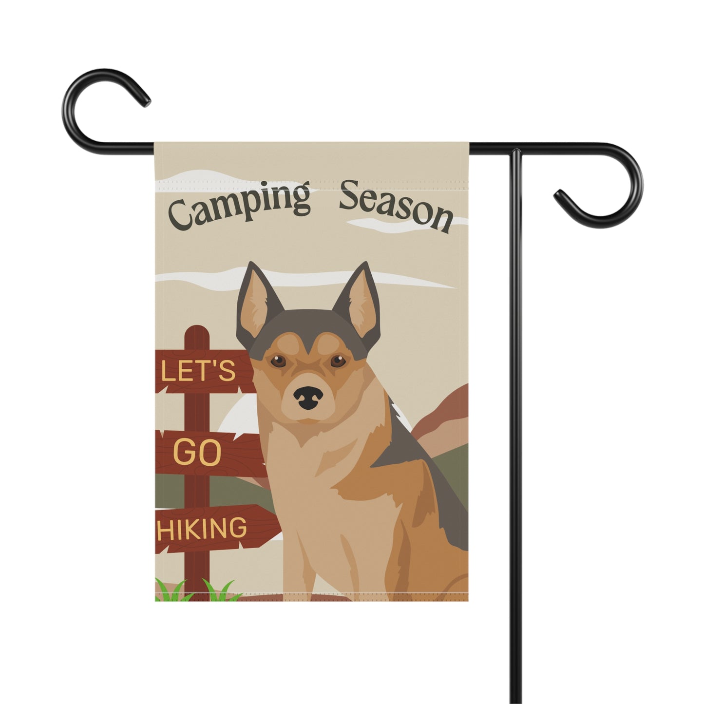 Norwegian Lundehund Dog Camping Garden Flag