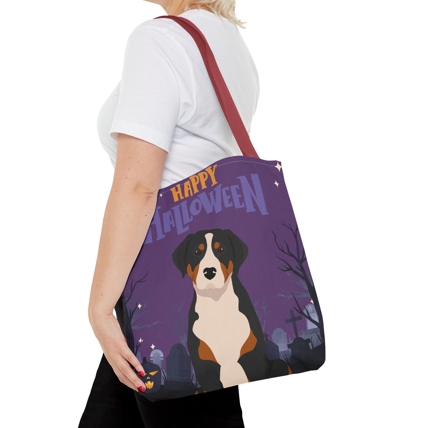 Greater Swiss Mountain Dog Dog Happy Halloween Tote Bag 16x16