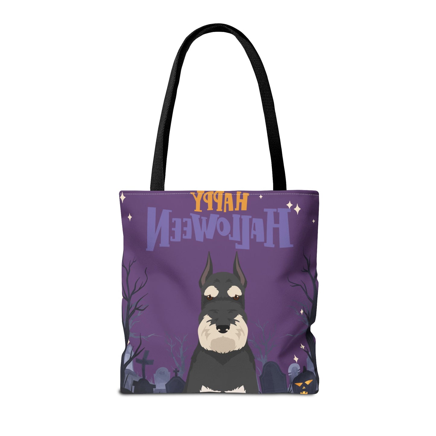 Schnauzer Dog Happy Halloween Tote Bag 16x16