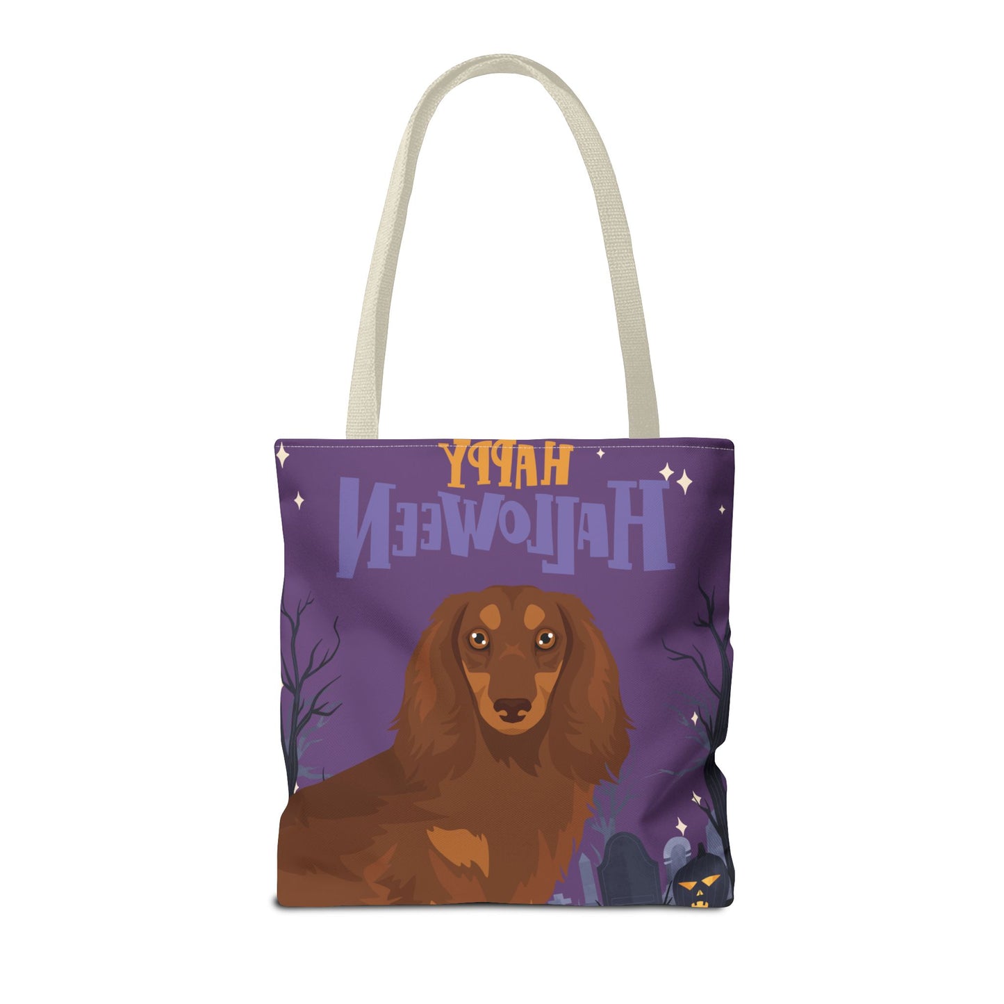 Dachshund Dog Happy Halloween Tote Bag 16x16