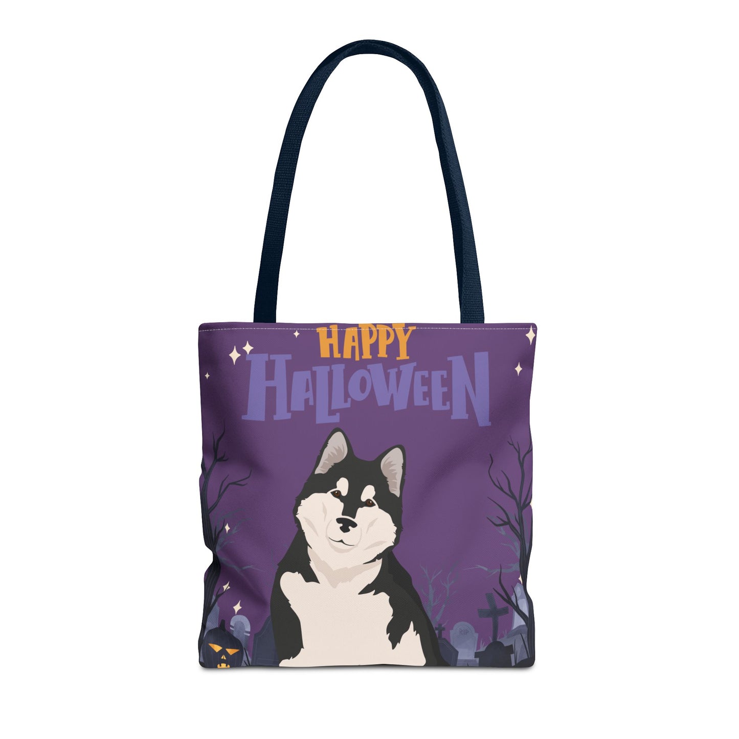 Alaskan Malamute Dog Happy Halloween Tote Bag 16x16
