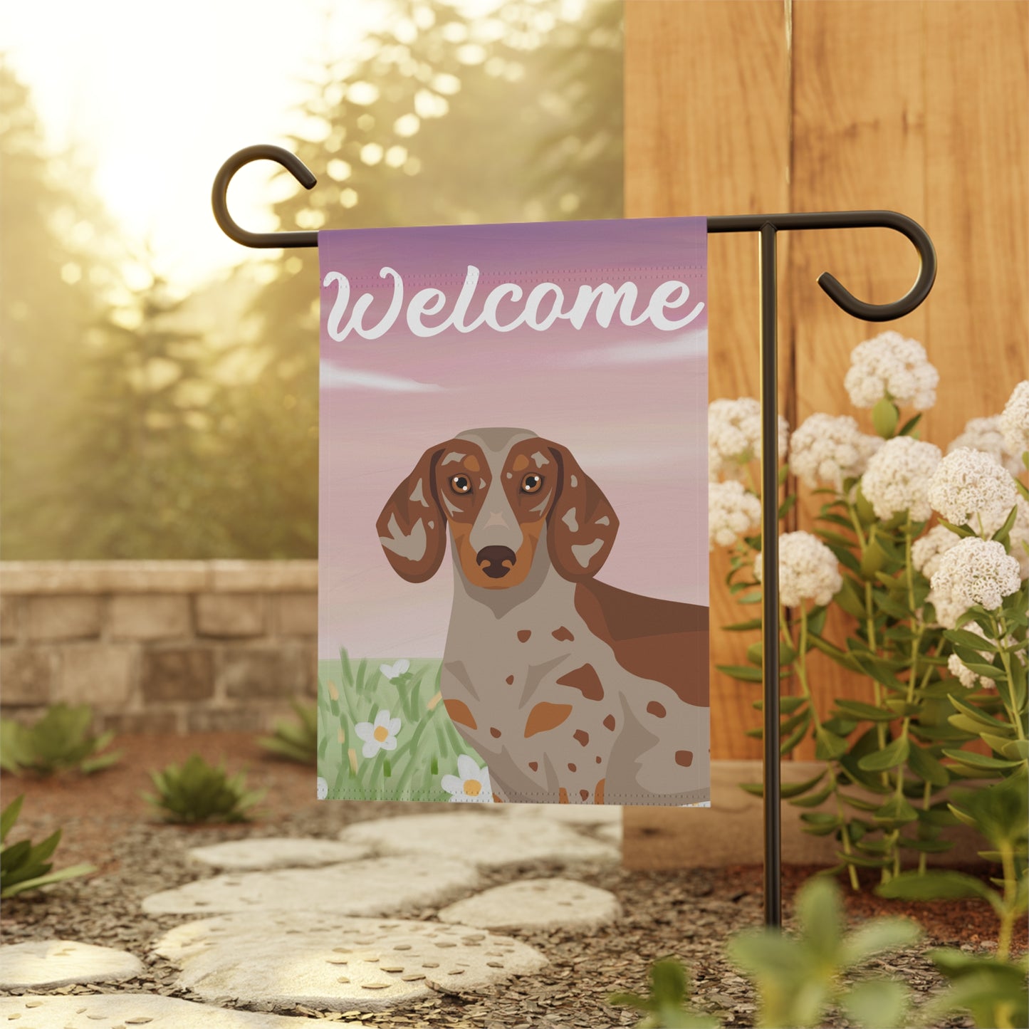 Dachshund Dog Welcome Garden Flag