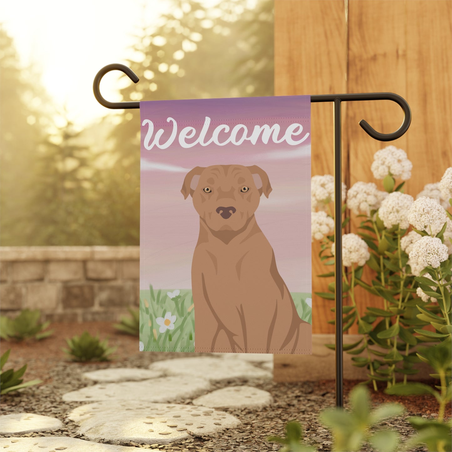 American Staffordshire Terrier Dog Welcome Garden Flag