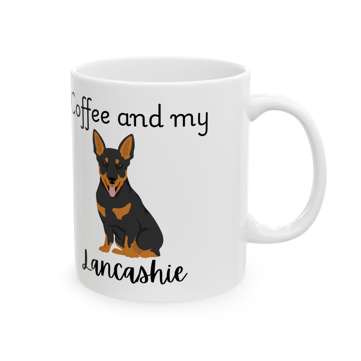 Coffee and My Lancashie Ceramic Mug | Dog Lover Gift, Pet Owner Cup, Cute Mug for Dog Moms, Funny Mug for Coffee Lovers
