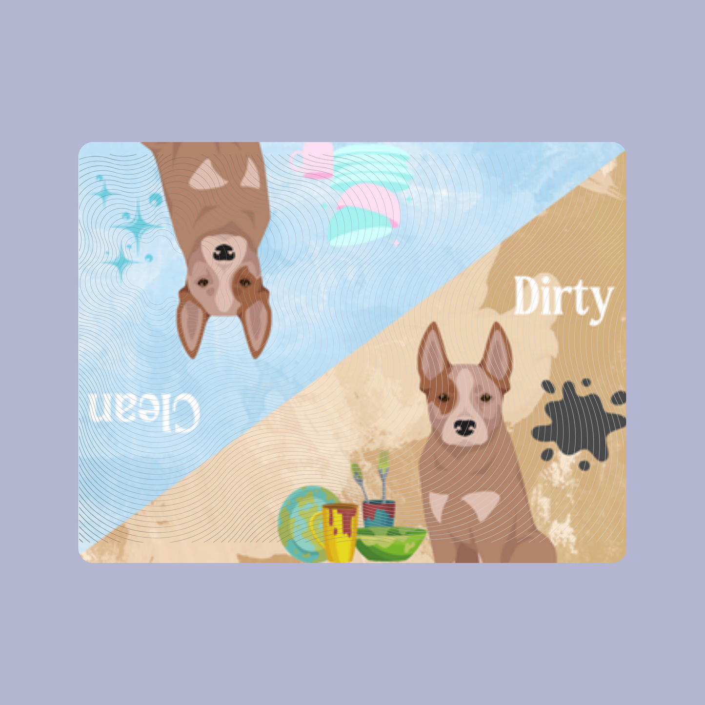 Australian Cattle Dog Clean & Dirty Fridge Magnet 3 Pack Set