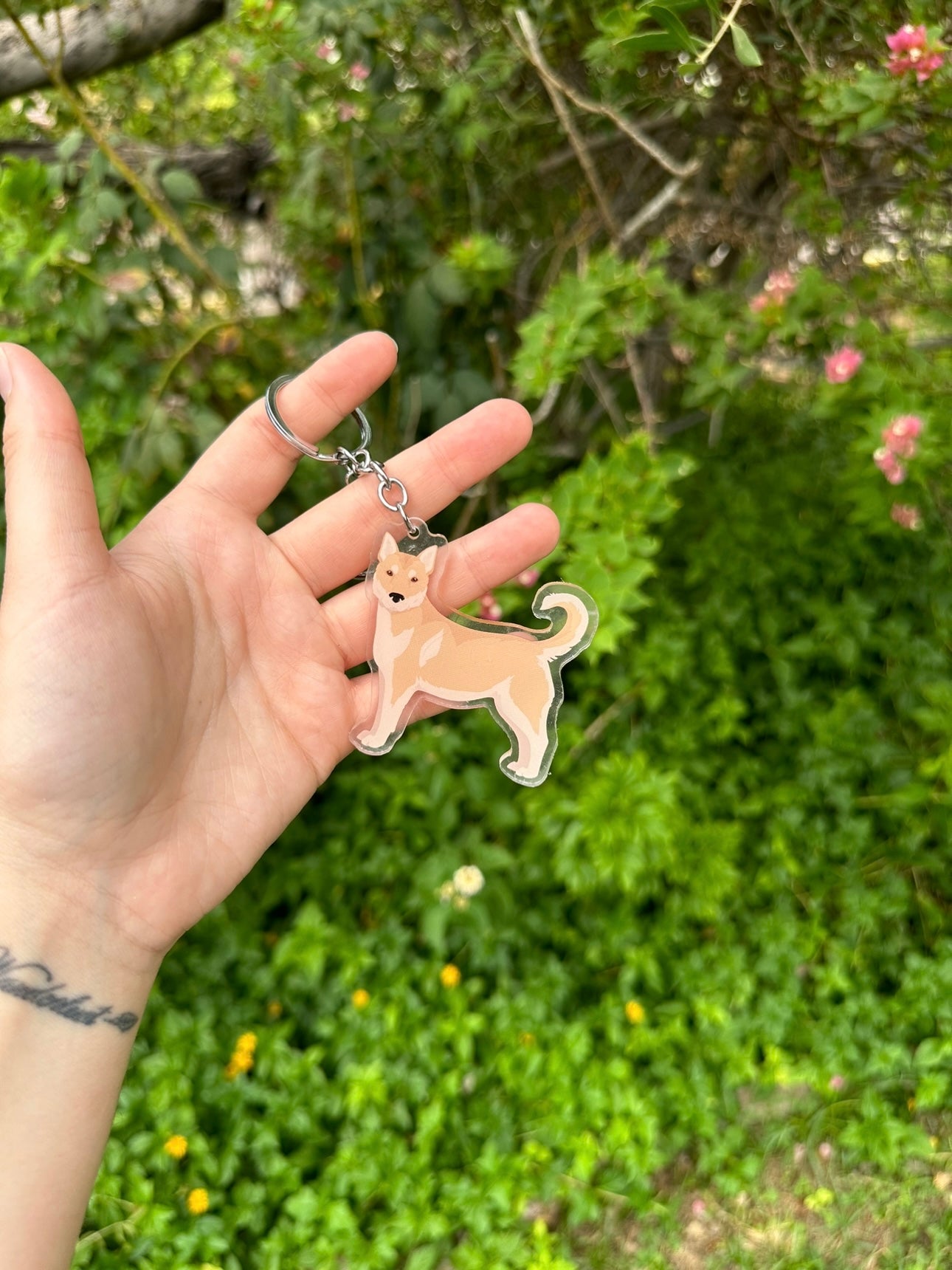 Korean Jindo Dog 2.5in Acrylic Keychain