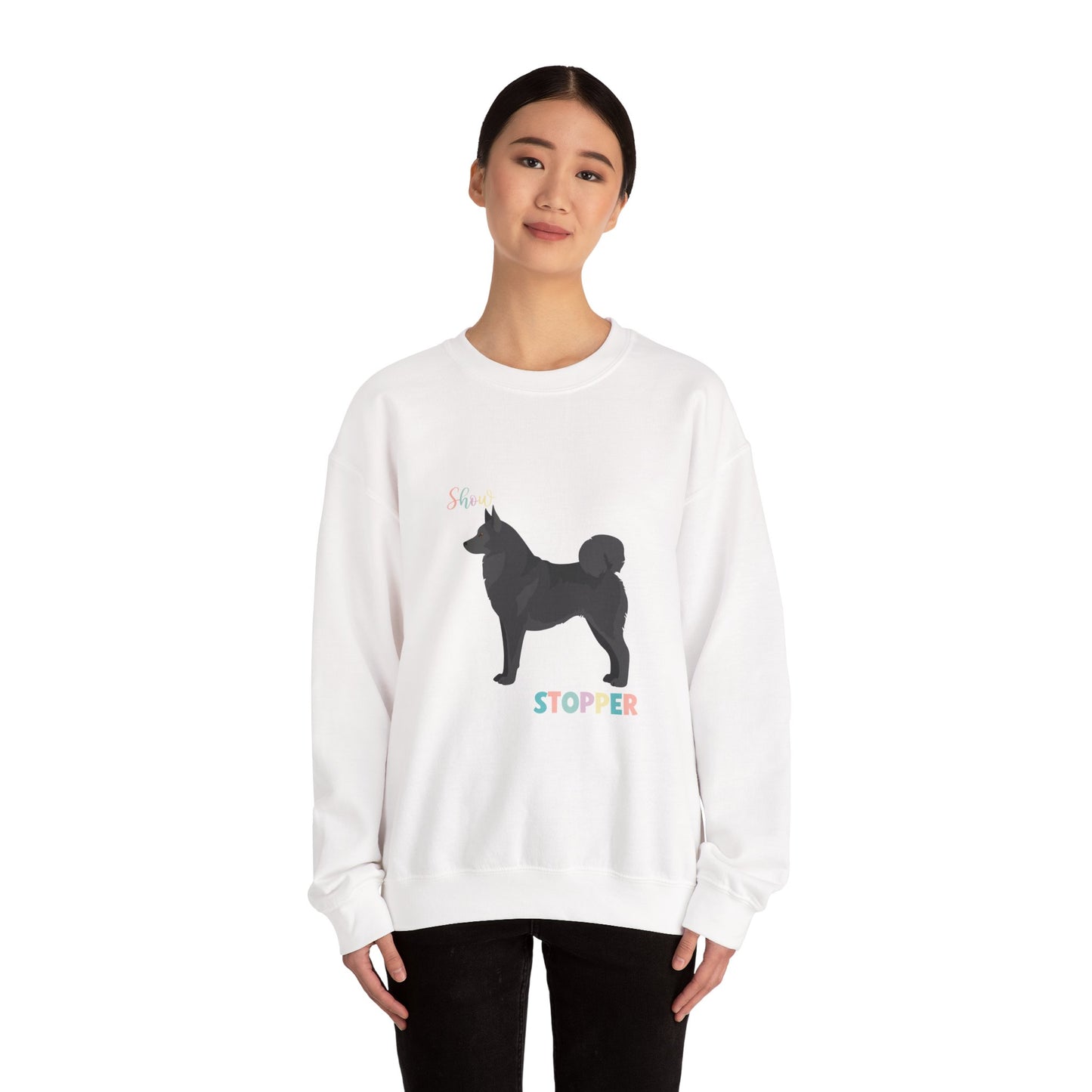 Norwegian Elkhound Dog Unisex Heavy Blend Crewneck Sweatshirt