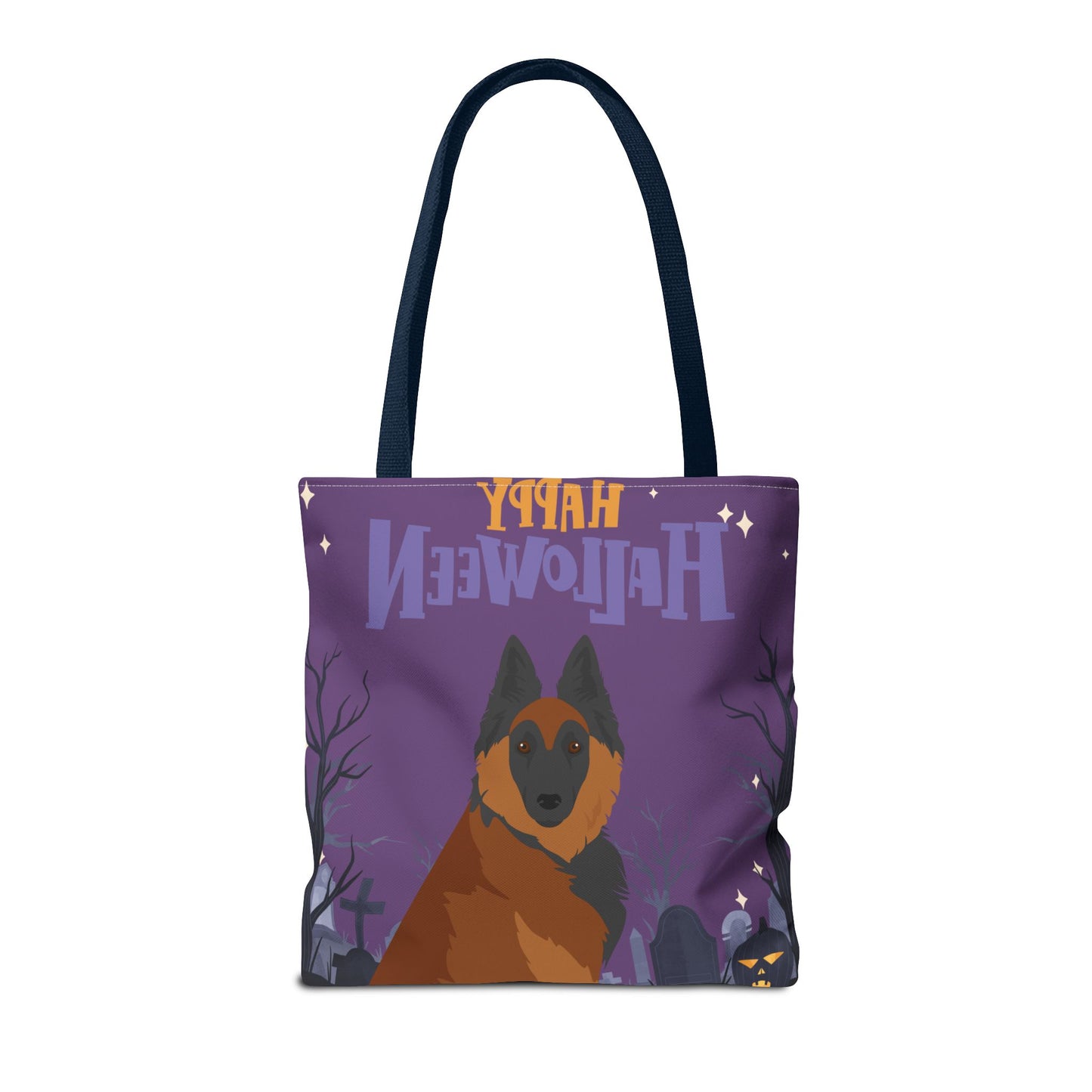 Belgain Tervuren Dog Happy Halloween Tote Bag 16x16