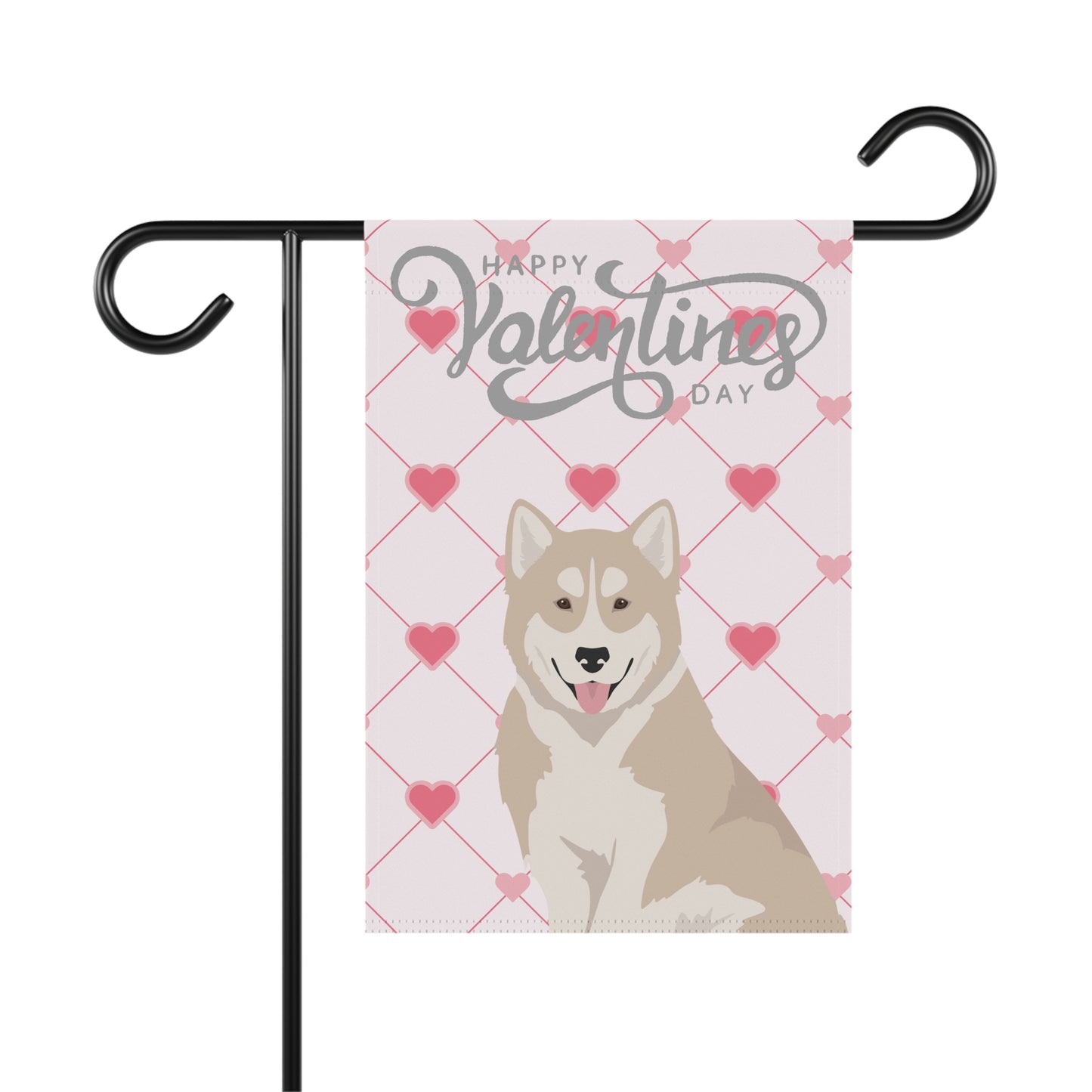Canadian Inuit Dog Valentines Day Garden Flag