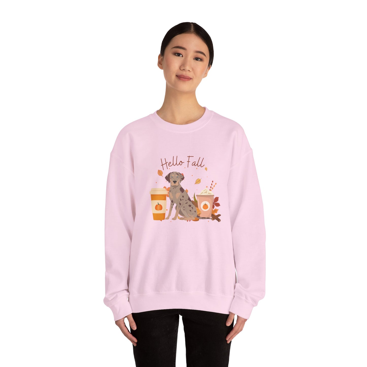 Catahoula Leopard Dog Fall Halloween Unisex Heavy Blend Crewneck Sweatshirt
