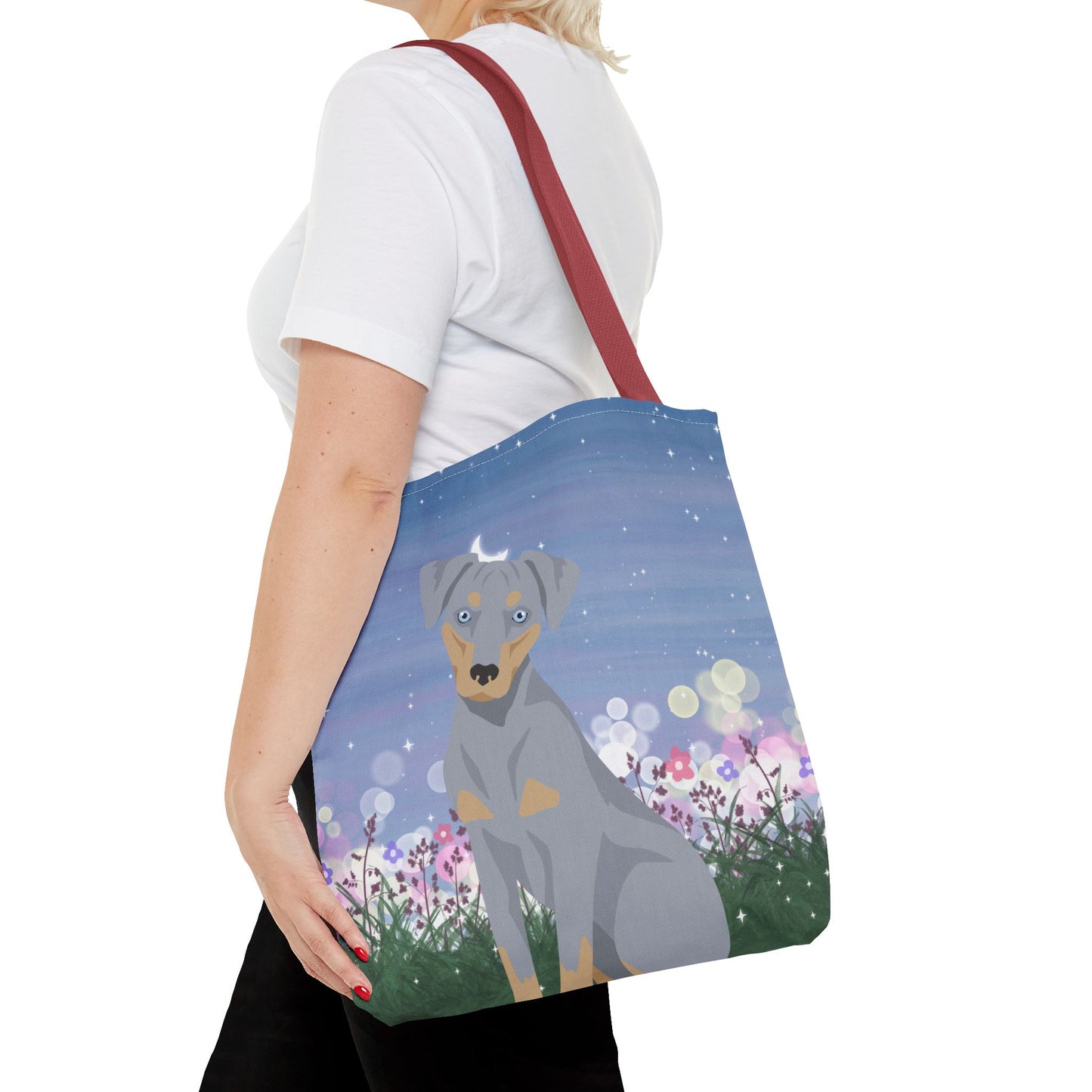 Blue Lacy Dog Tote Bag 16x16