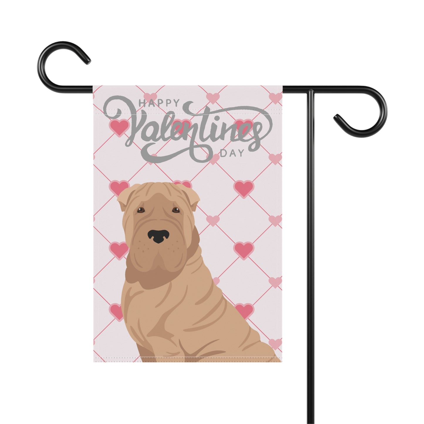 Shar Pei Dog Valentines Day Garden Flag
