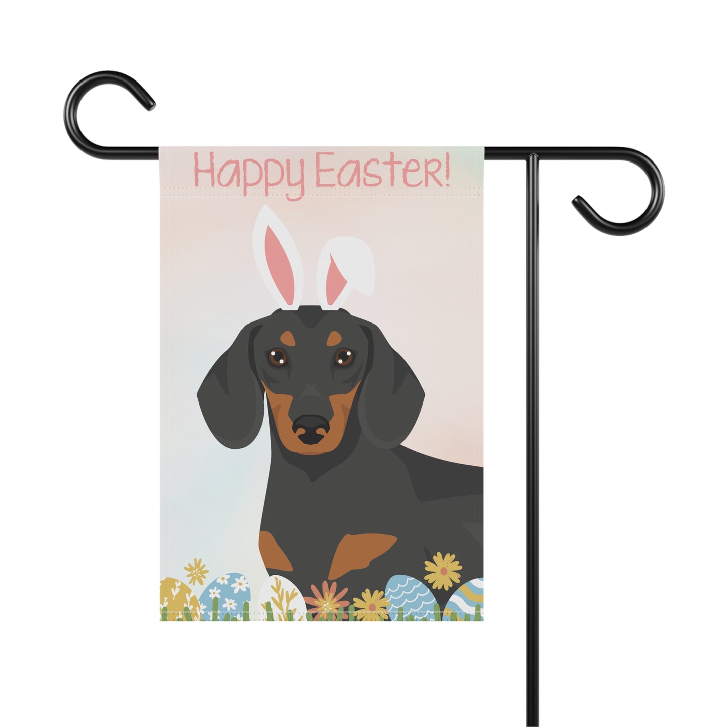 Dachshund Dog Happy Easter Garden Flag