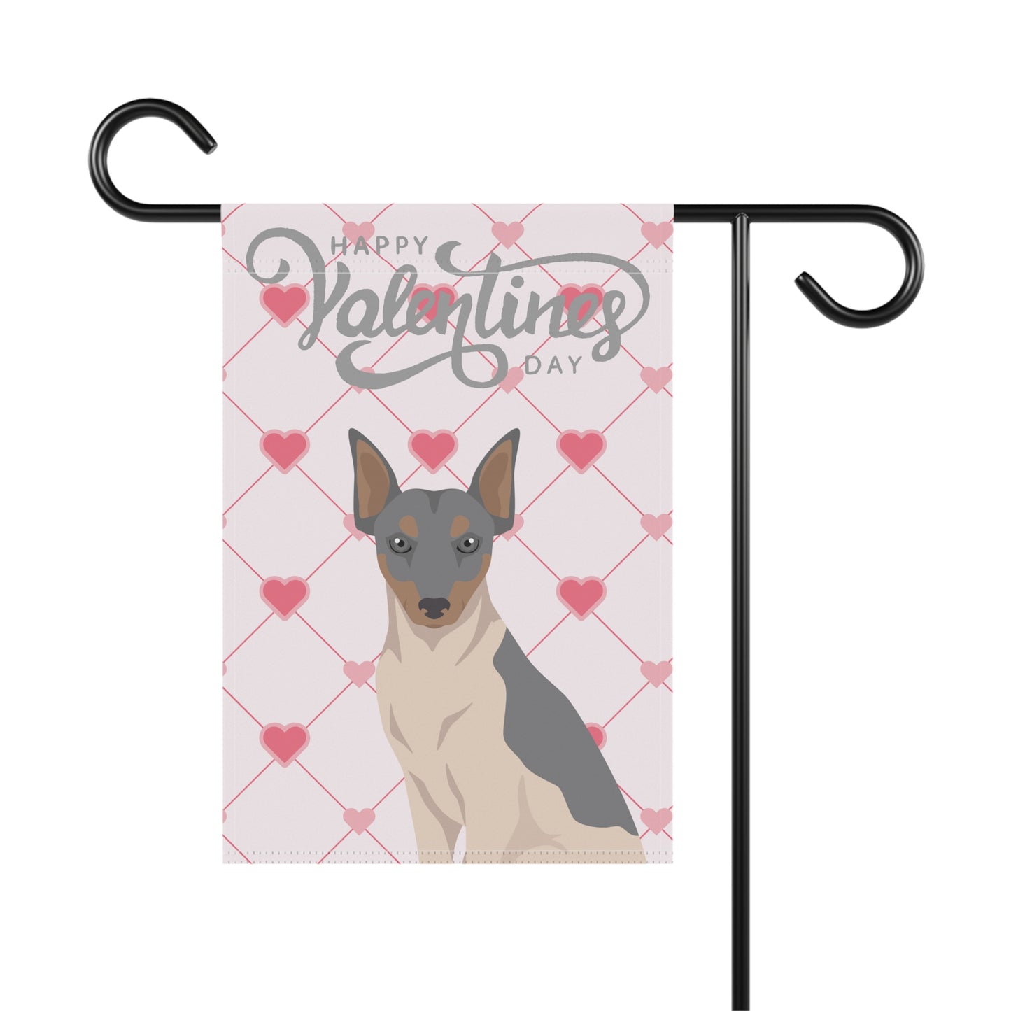 Brazilian Terrier Dog Valentines Day Garden Flag